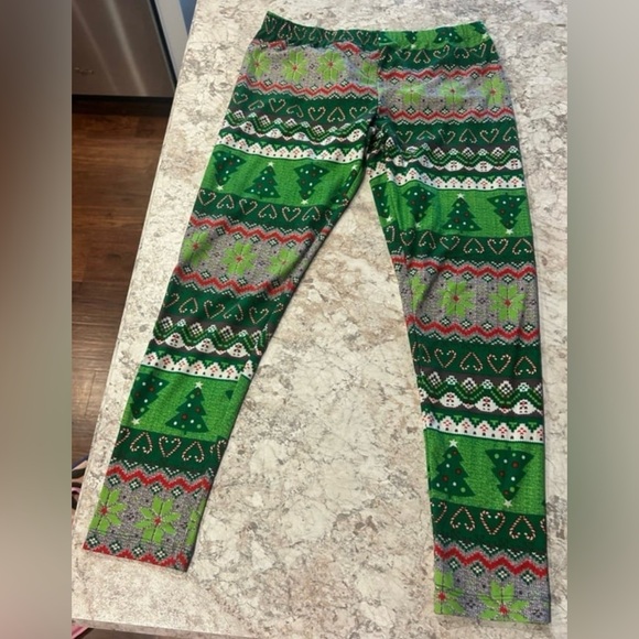 No boundaries Holiday Leggings Large - Picture 2 of 7